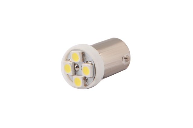   10 (BA9s) 1-.  4SMD 3528 WHITE (/ 2.) 12V.