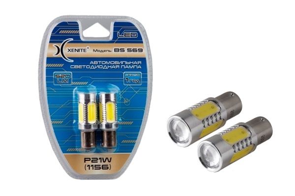   P21W (BA15s - 1-) CREE+4 EPISTAR WHITE (/ 2.) 12/24V