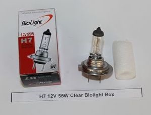  H 7 (PX26d)  55W 12V, Clear Biolight Box